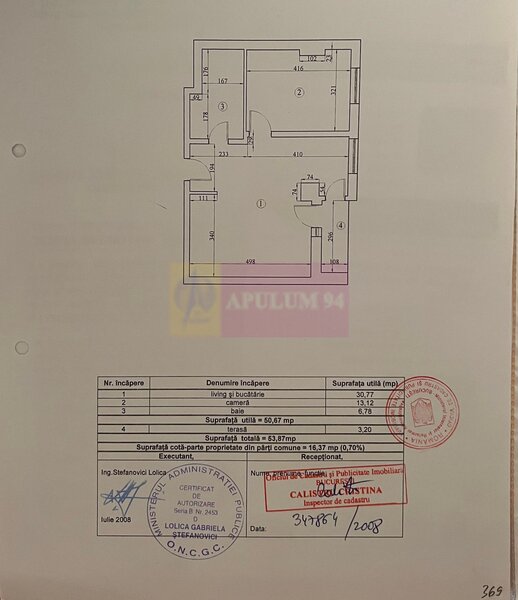 Vanzare apartament de 2 camere in zona Decebal adiacent